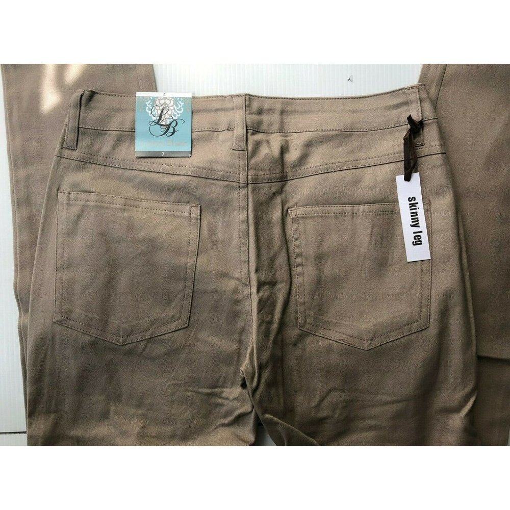 Hybrid & Company Khaki Cotton Skinny Jeggings 7 - Picture 9 of 9